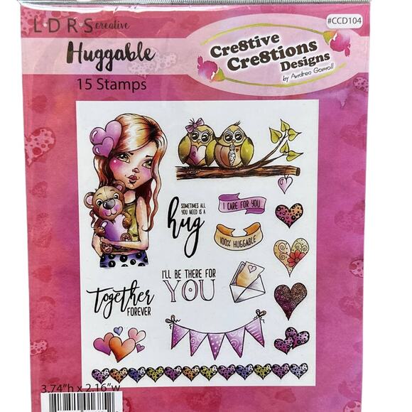 LDRS Creative - Cre8tive Cre8tions Designs - Huggable - Stamp Set - NEW - Picture 1 of 2
